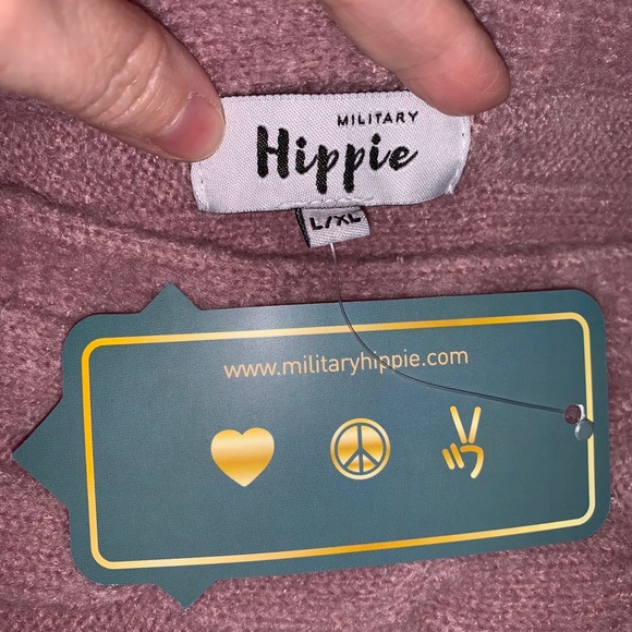 New Military Hippie Coming Up Roses Sweater💕 - Picture 6 of 6